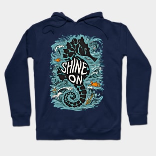 Ocean Serenity - Inspirational Wave Art Print Hoodie